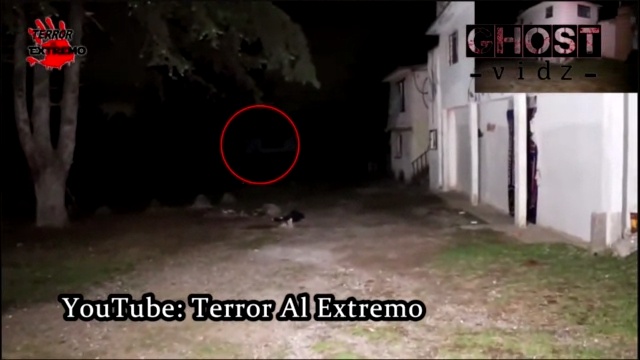 Ghost Vidz-Featuring Terror Al Extremo-A shadowy apparition appears walking across the field