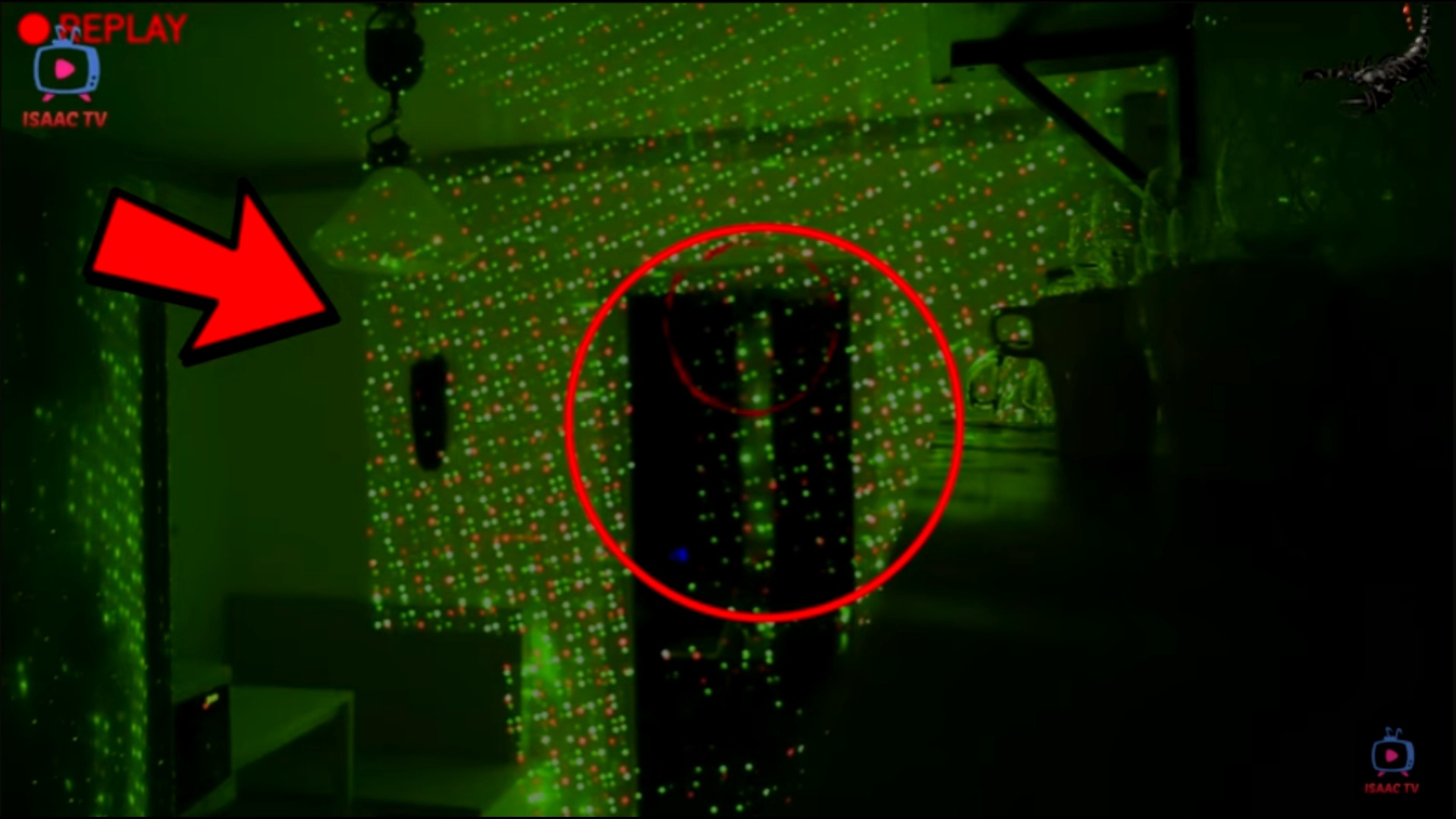 Durban Paranormal-Featuring YouTube Paranormies-Shadow figure flies across the doorway through the laser grid