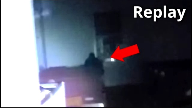 Mr 5x-Featuring YouTube Sign+Signals-Dark shadowy figure is captured on camera sitting on the church bench