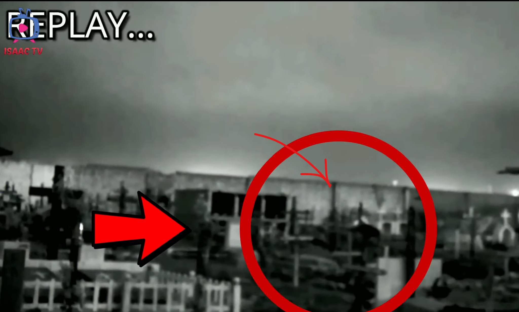 Franko TV Episode, while recording using his IR camera, does he record a shadow figure walking across a Peru cemetery?