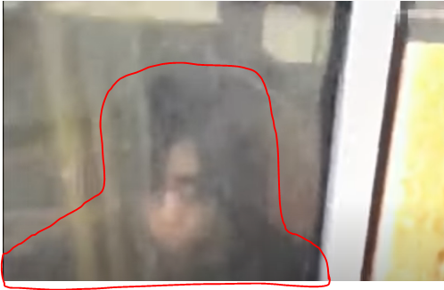 A Japanese explorer caught on camera what appears to be an apparition sitting in a bus.