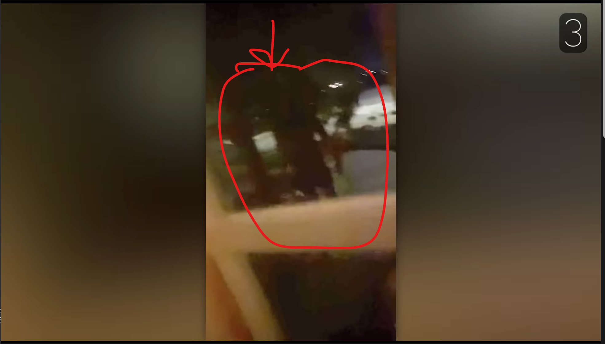 A shadow figure is seen outside through the window, when the owner opens the door to investigate it's no longer there.