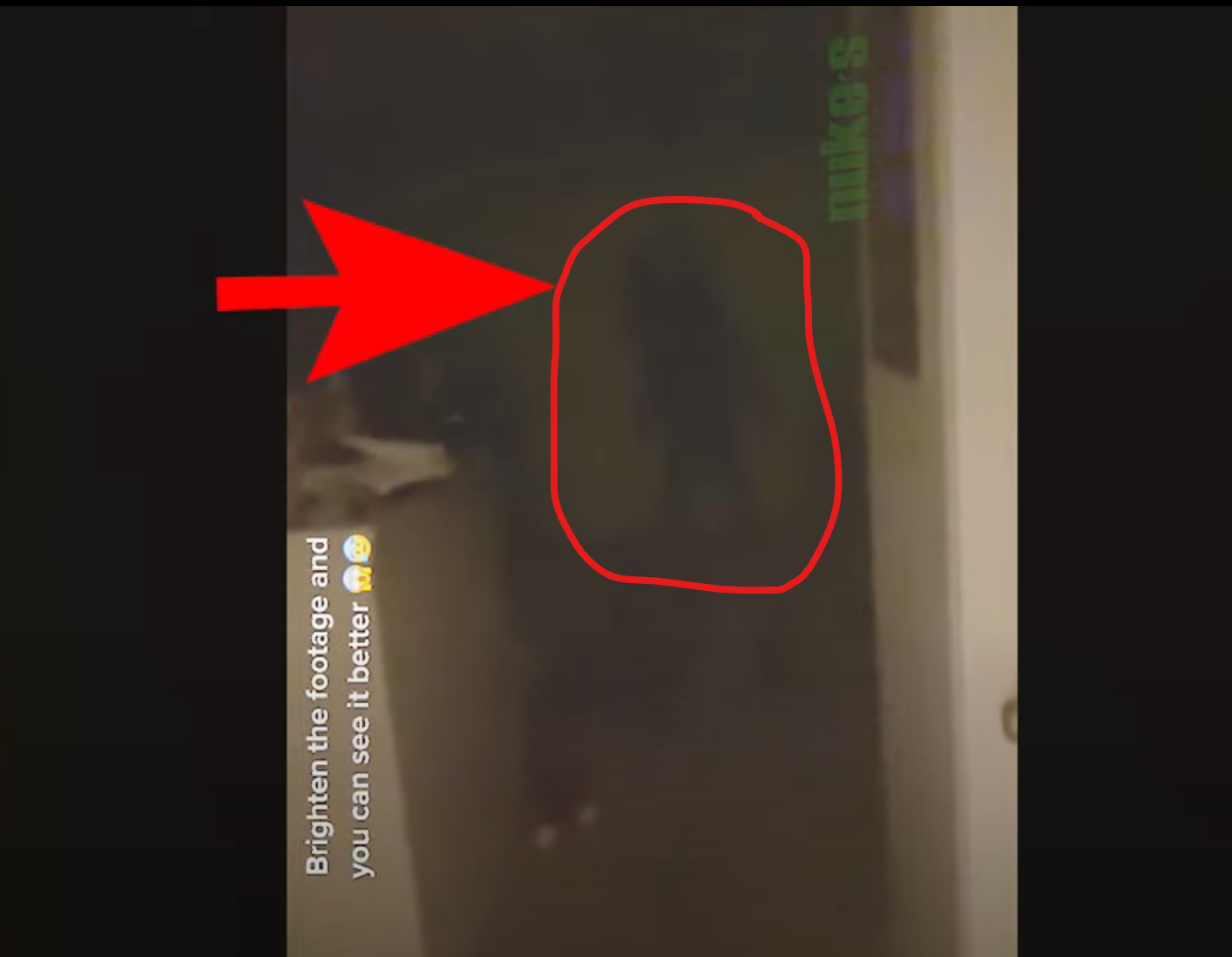 TikTok user bv1150 upload a video and captured a small shadowy figure in this closet.