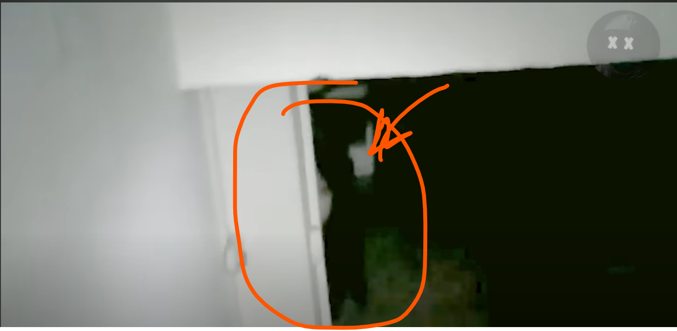 At night, the man hears noise coming from downstairs. When he goes to investigations, he records what appears to be a woman picking out on the corners of the walls.