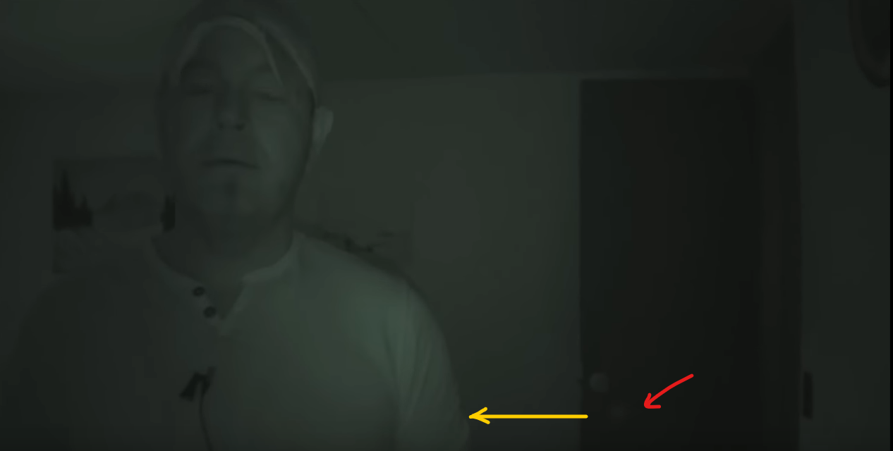 While Josh is asking questions, and he will get a reply using the device, you can see an orb traveling towards him right before he gets the response "Argument" timeline 33:10