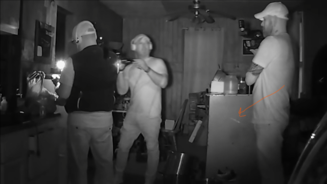 In this scene, all Fourman brothers are visible, and it appears to be an orb flying towards Shaun.